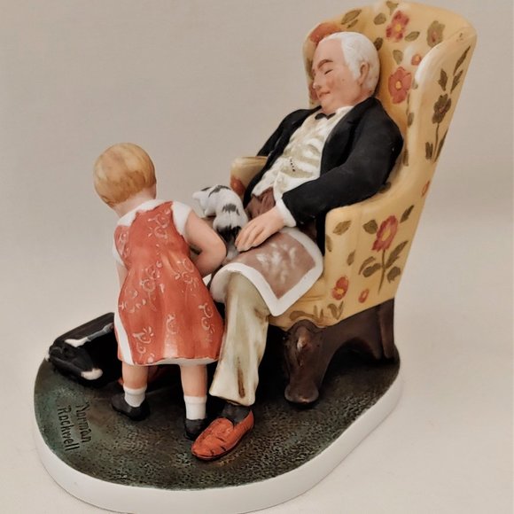 Norman Rockwell Grandpa's Guardian Sculpture No.2650  | Color: Multicolored | - Picture 3 of 6